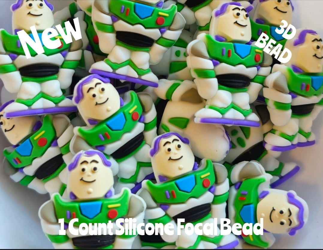 New 3D Silicone Buzz Lighter Focal Beads 1 Count DIY Bead Supplies