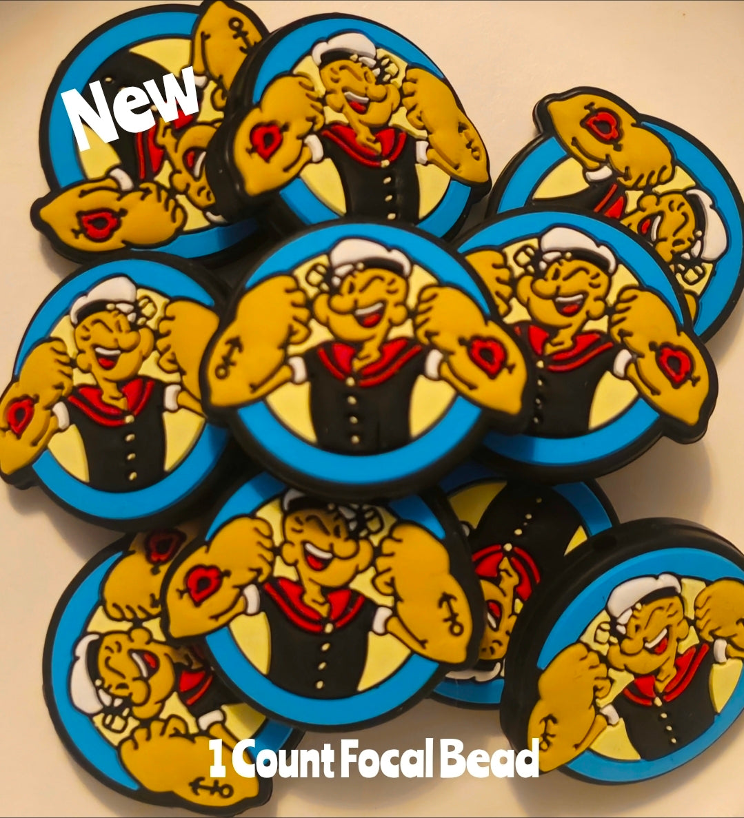 Clearance Popeye Focal Beads 1 Count DIY Bead Supplies