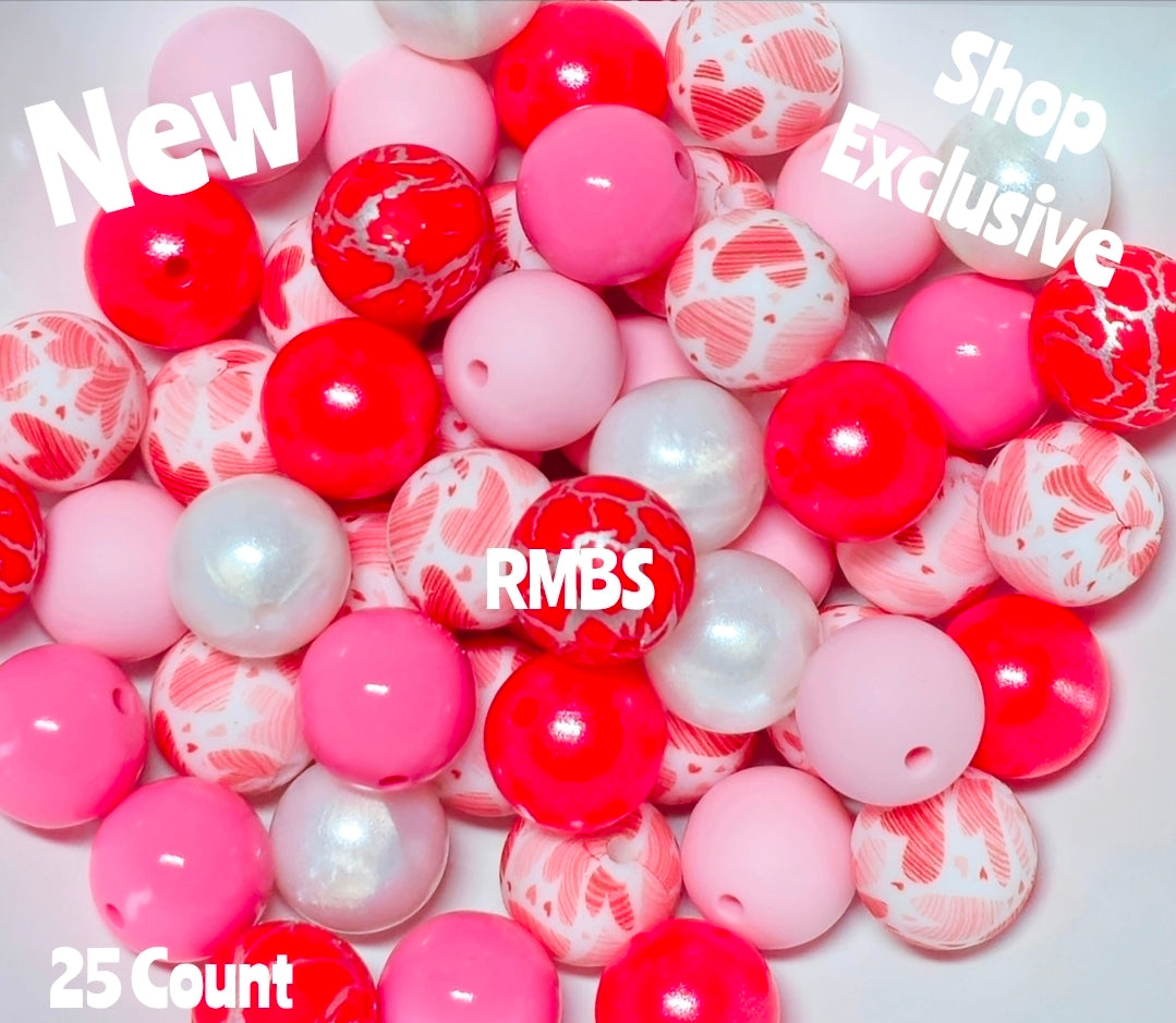 New Hearts Mix 25 Count Limited Edition Shop Created Bead Mix