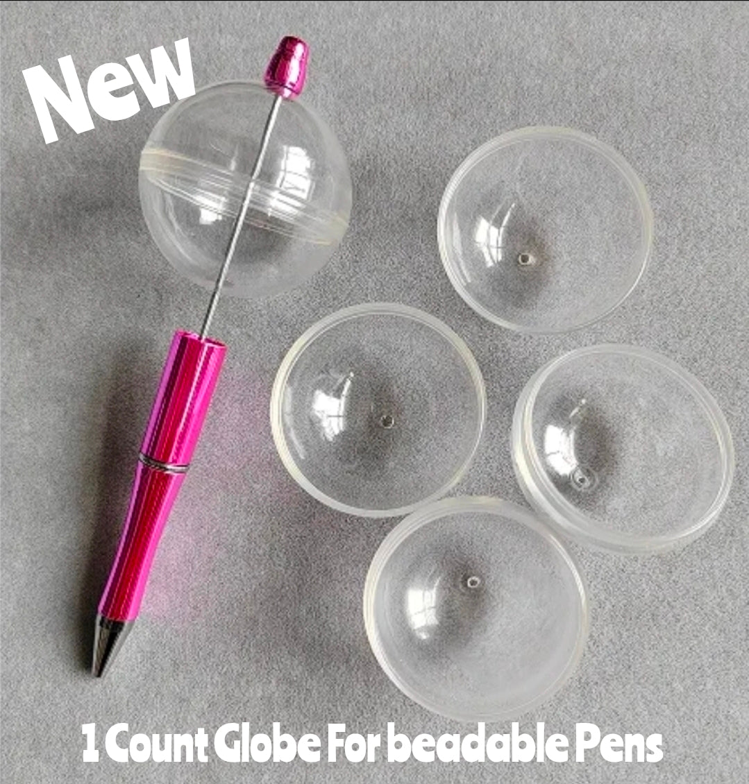 New 1 Count Globe For Beadable Pens DIY Beadable Blanks