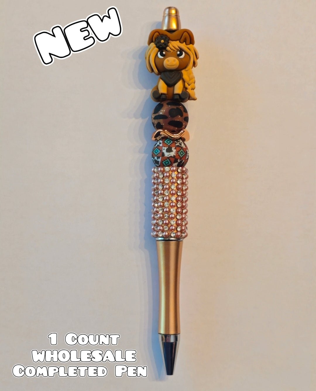 Wholesale Beadable Pens 1 Count Completed Pen Cow