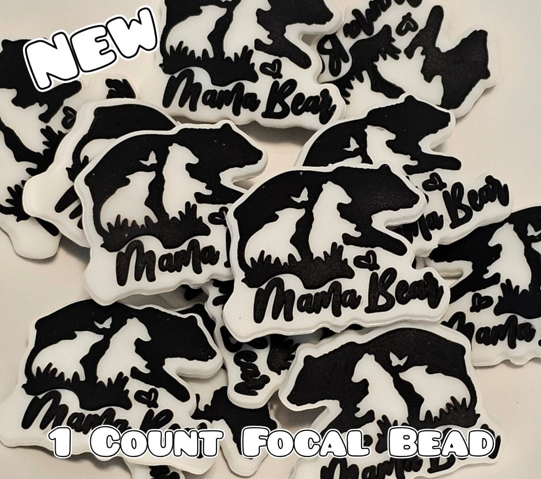 New 1 Count Focal Bead Mama Bear