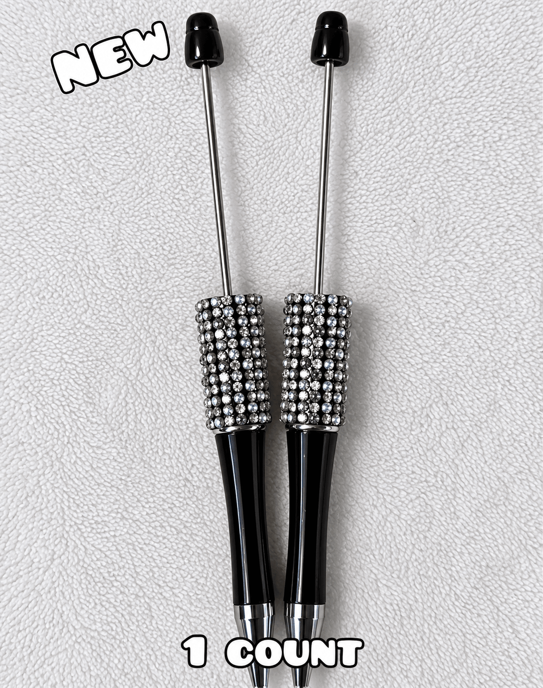 1 Count Beabable PEN Blanks Rhinestone Black