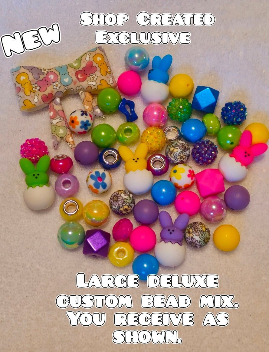 Mezcla de lujo de silicona grande y cuentas acrílicas Moños Peeps de Pascua
