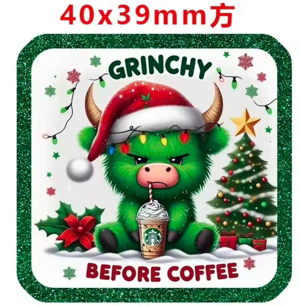 New 1 Count Glitter Acrylic Christmas