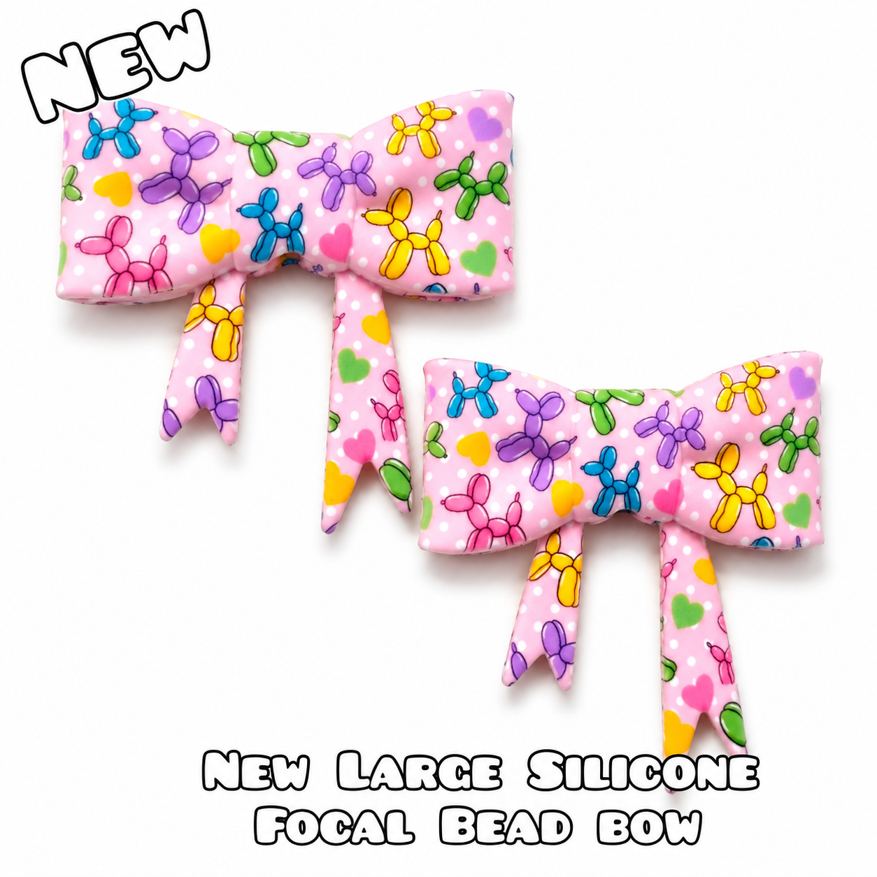 1 Count New Release Silicone Focal Bead Bow