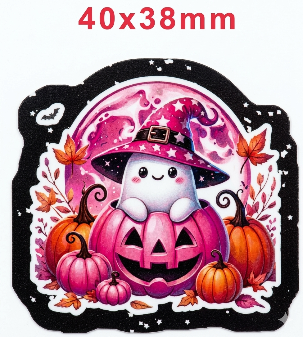 Glitter Acrylic Flatback- Acrylic Planer Resin Charm Halloween