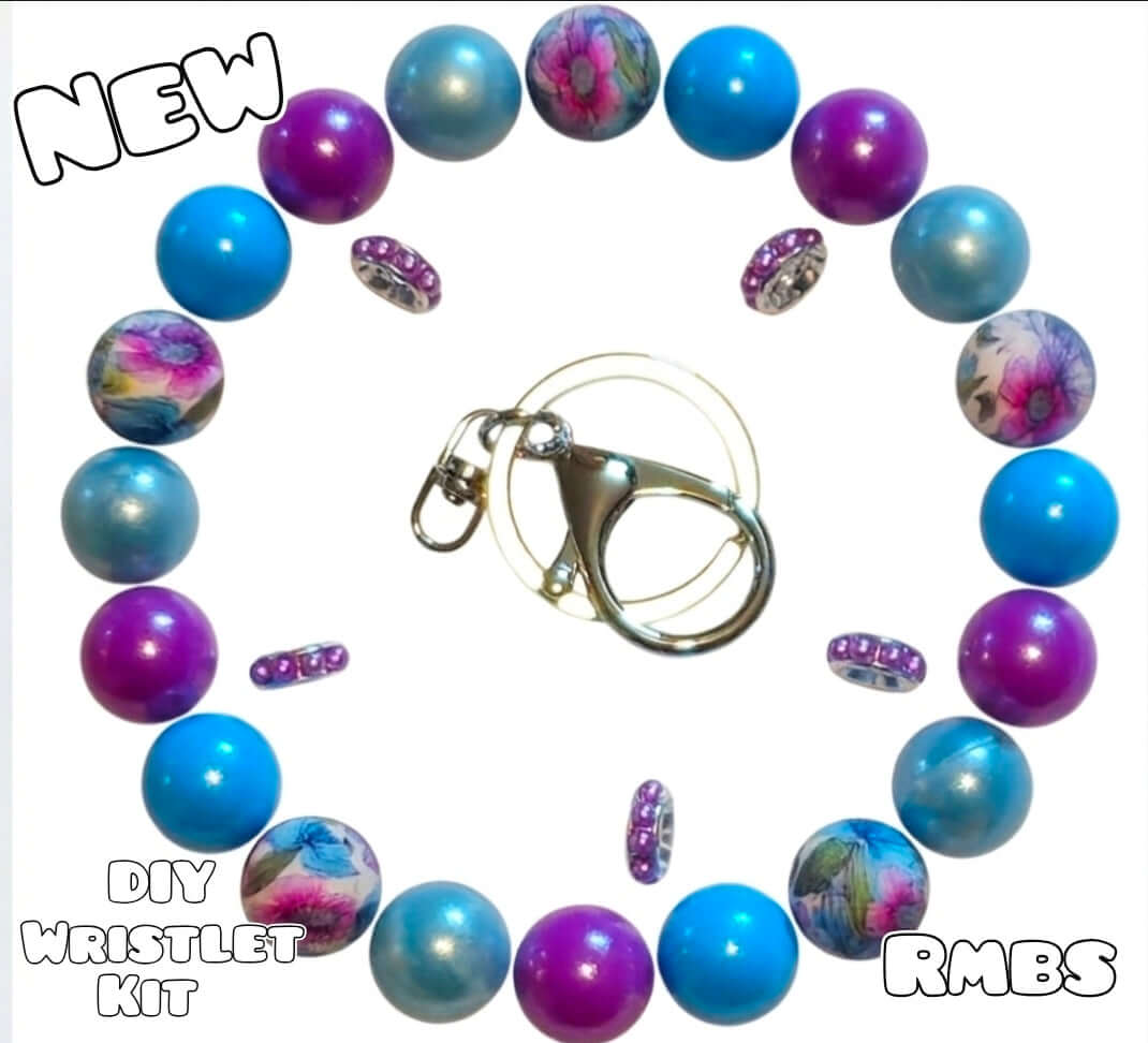 Nuevo kit de pulsera con cuentas de lujo DIY de 1 unidad, prados morados