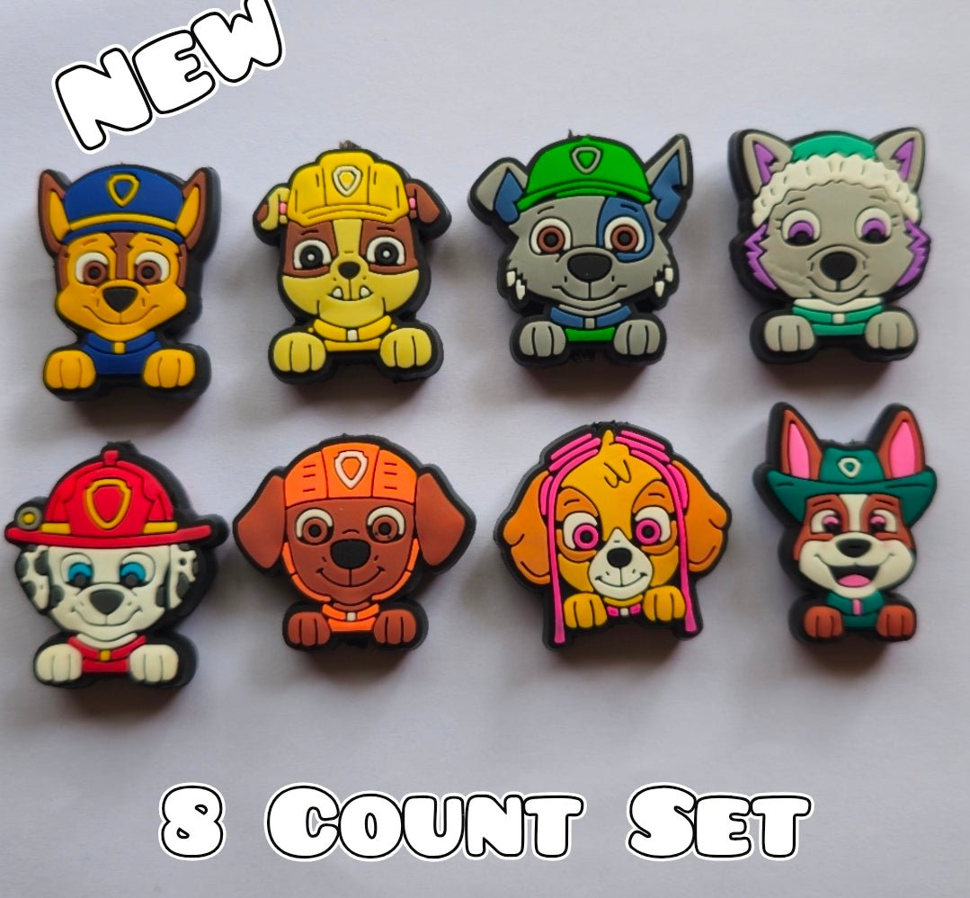 New 8 Count Focal Bead Set Character Paw Patrol
