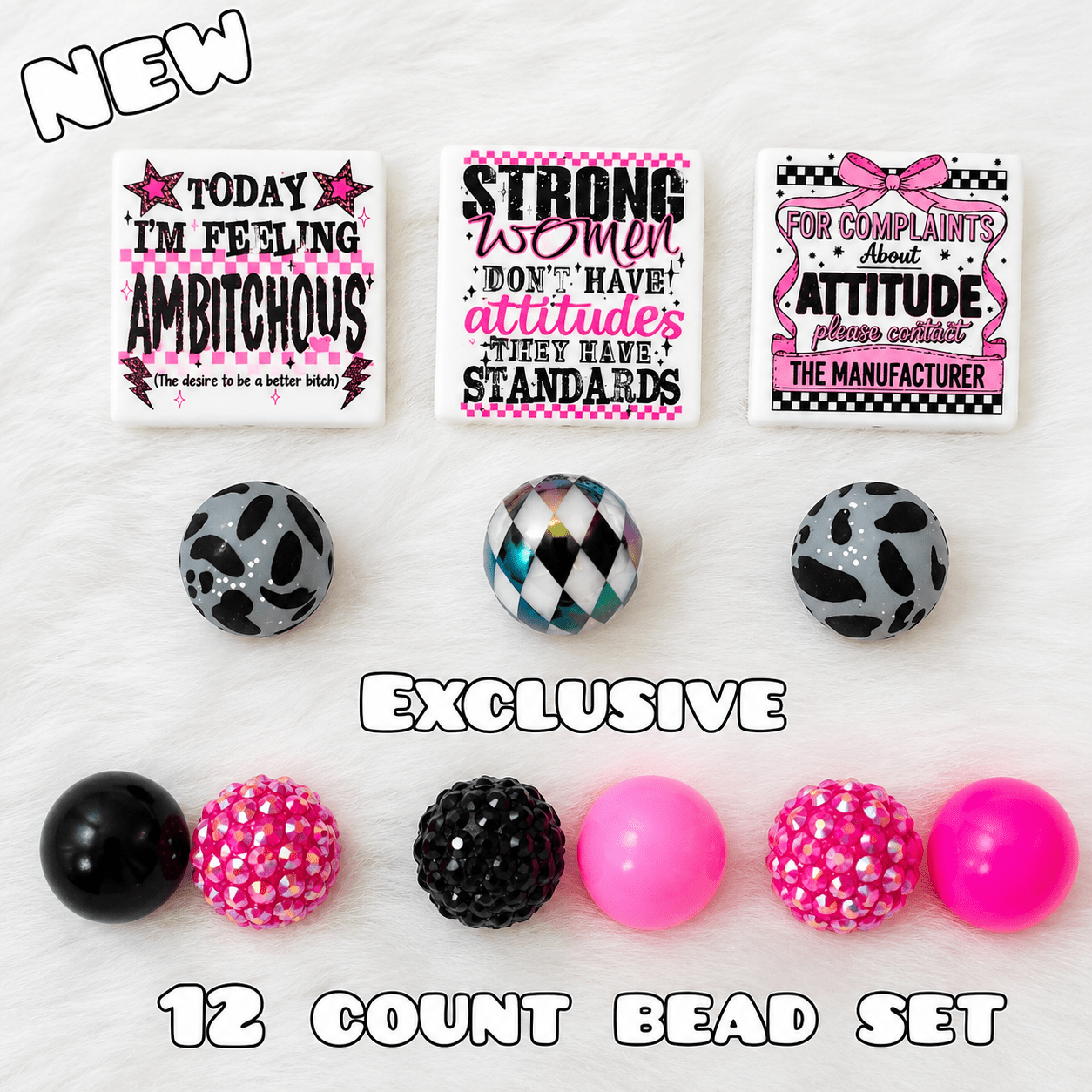New 12 Count Focal Bead Set Exclusive Shop Made