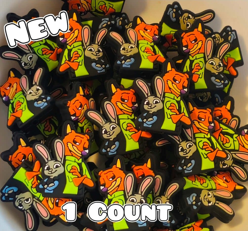 New 1 Count Focal Bead Zootopia Character