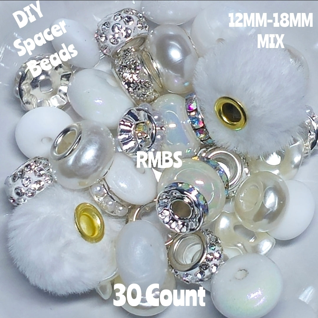 30 Count DIY Custom Made Spacer Beads Mix Craft Supplies 12MM-18MM Spacer Bead Mix