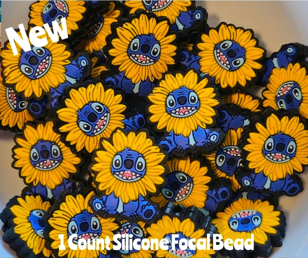 New 1 Count Focal Bead Sunflower Stitch