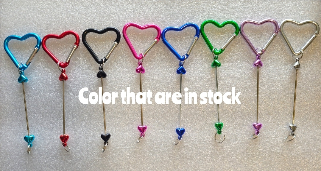New Restock 1 Count Beadable Heart Keychains DIY Craft Supplies Popular Larger Sized