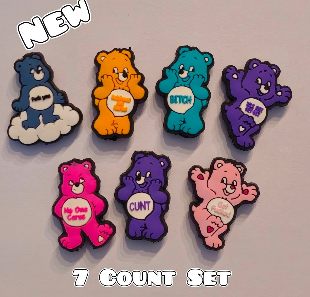 New 7 Count Focal Bead Set Swear bears