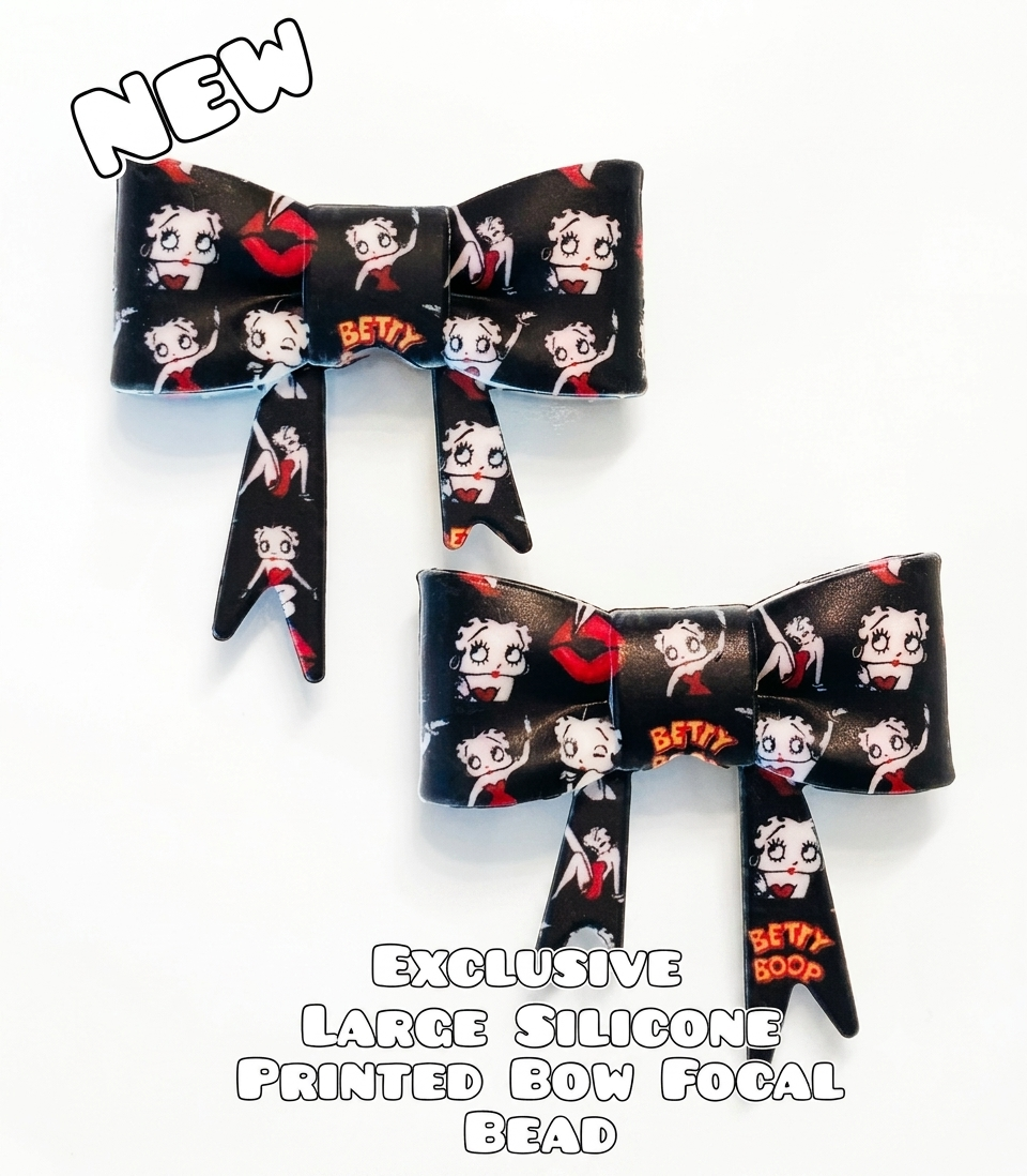 1 Count New Release Silicone Focal Bead Bow Exclusive