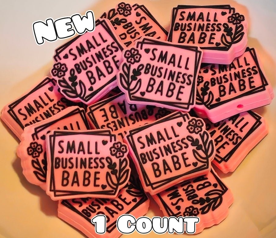 1 Count Focal Bead Small Buisness Babe Pink