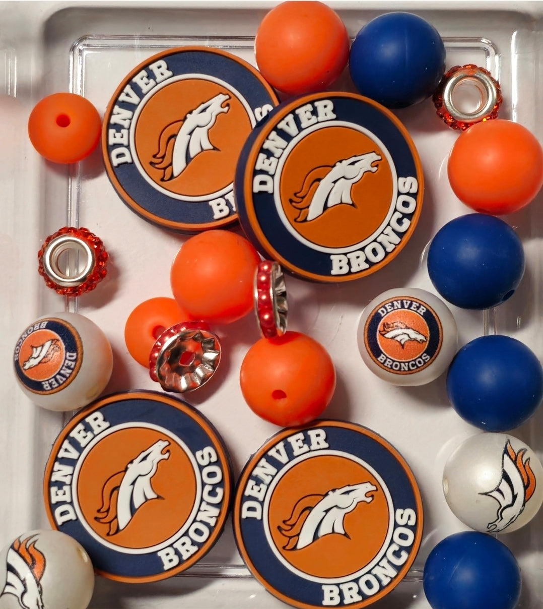 Football Bead Mixes With Focals & Acrylics Craft Supplies