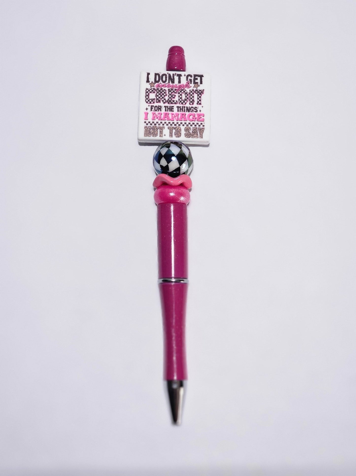 New 1 Count Focal Bead I don't get credit for the things I manage not to say. Pen is example bead only