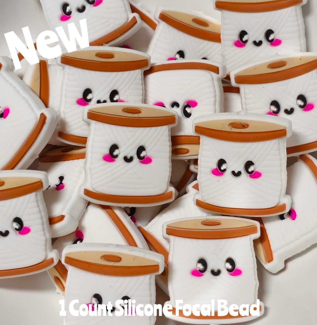 New Thread Spool Focal Beads 1 Count DIY Bead Supplies