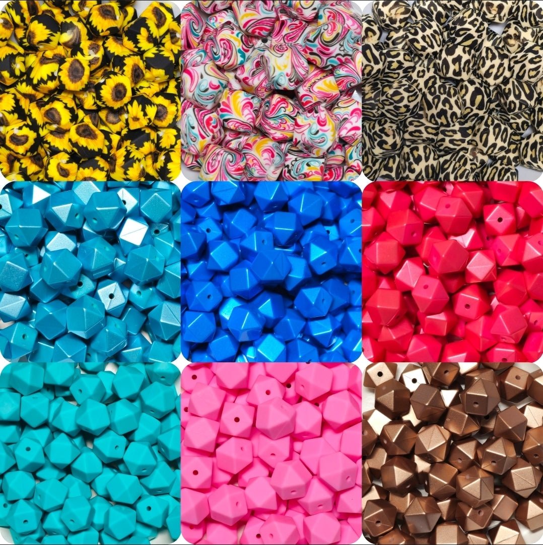 DIY Silicone Hexagon Beads Craft Supplies Beadables