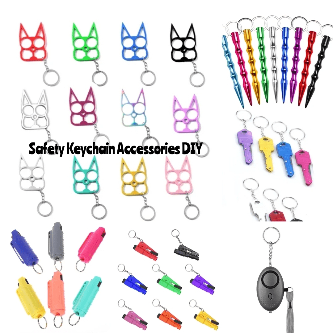 DIY Safety Keychain Accessories Supplies For Keychains