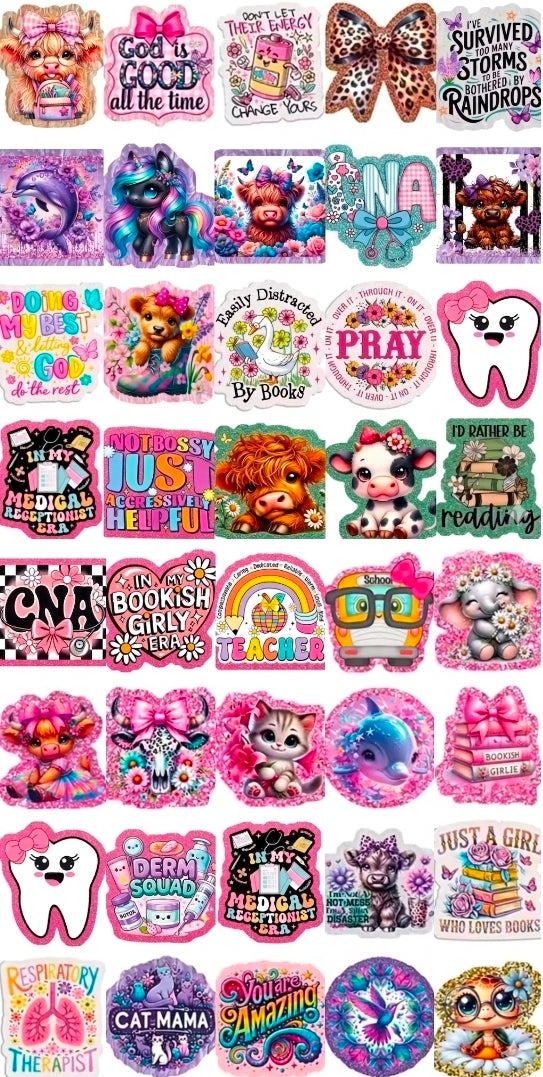 Acrylic Flatback PLANAR Resin Acrylic Patch Charm