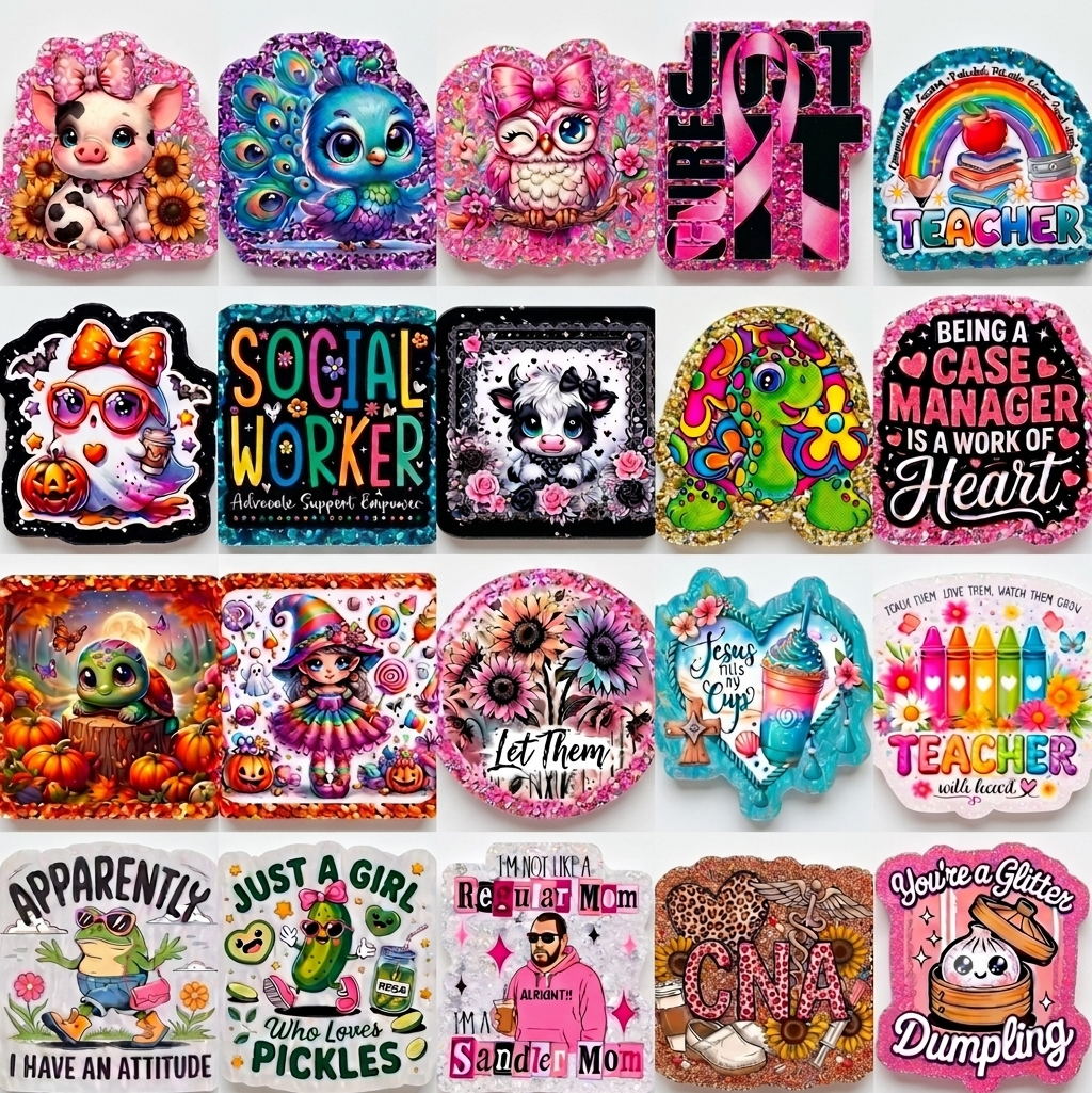 Acrylic Flatback PLANAR Resin Acrylic Patch Charm