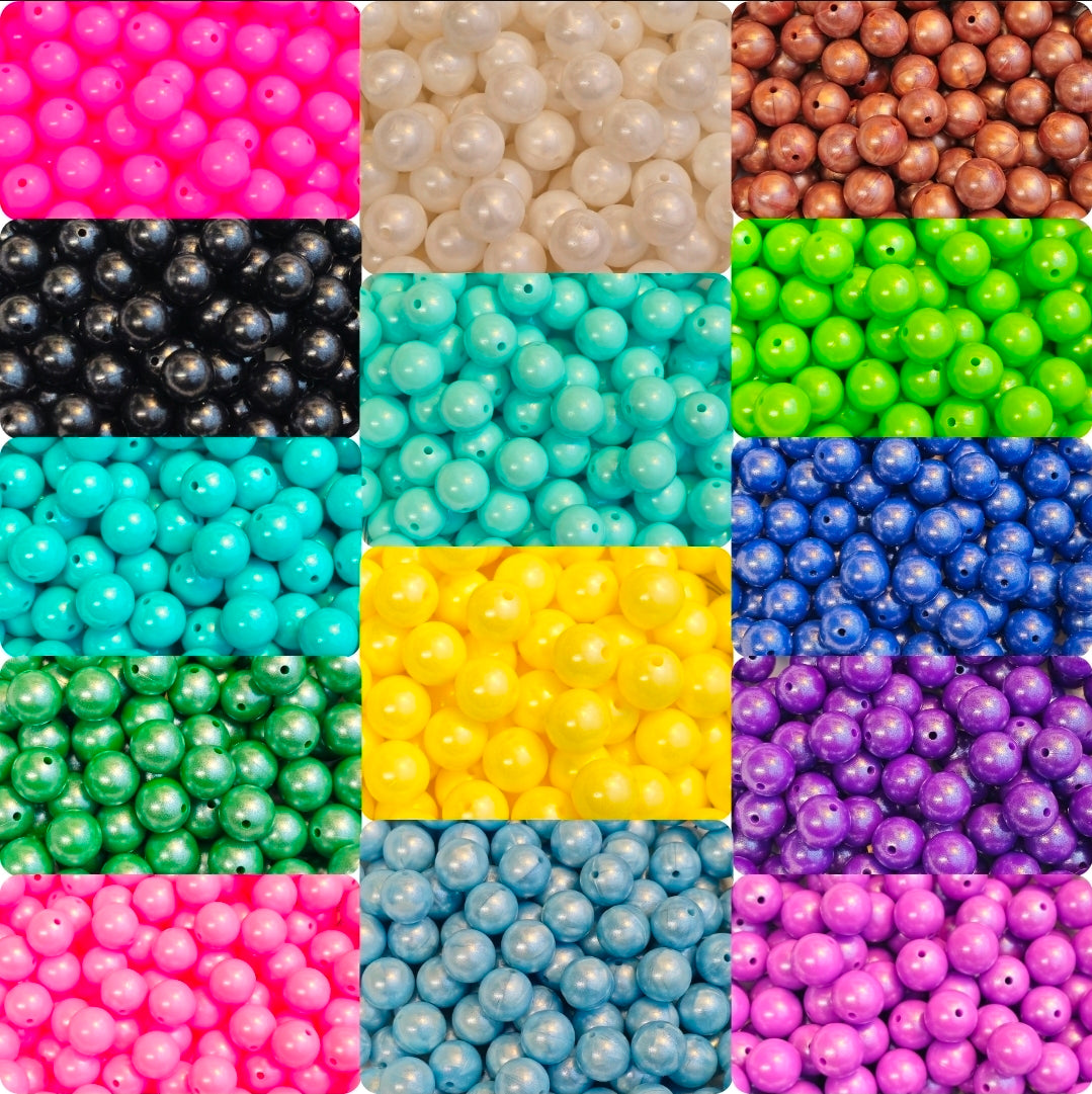 DIY 15MM Silicone Opal Shimmer Beads Craft Supplies