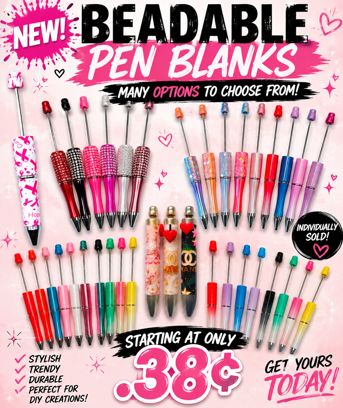Beadable Pen Blanks
