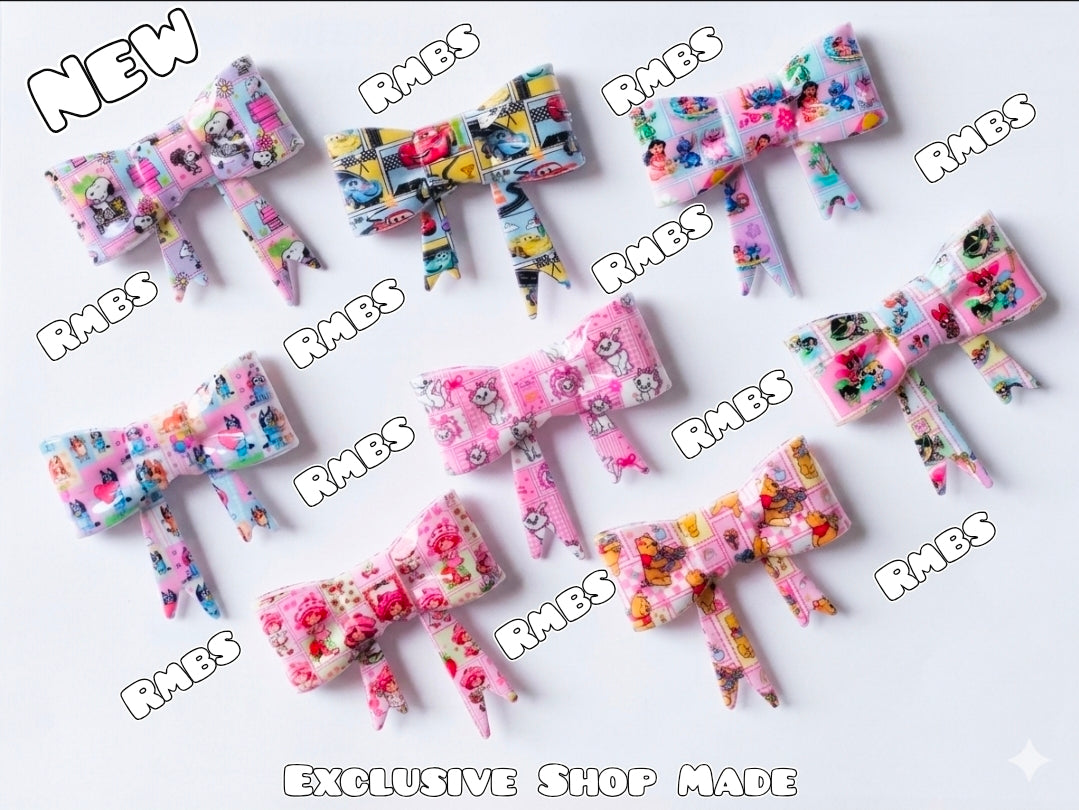 Large Silicone Bow Focal Beads