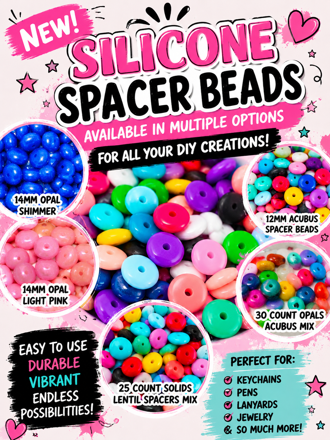 Silicone beads