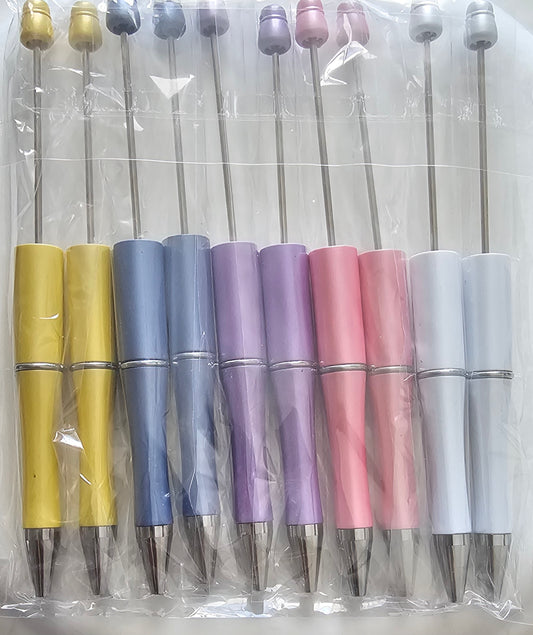 New 10 pack beadable pen pack- spring pastel colors