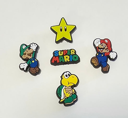 New 5 count mario brothers focal bead set