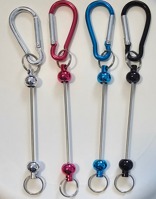 Keychain beadable clips individually or 4 pack
