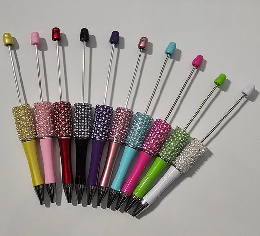 New 1 count Crystal plastic beadable pens