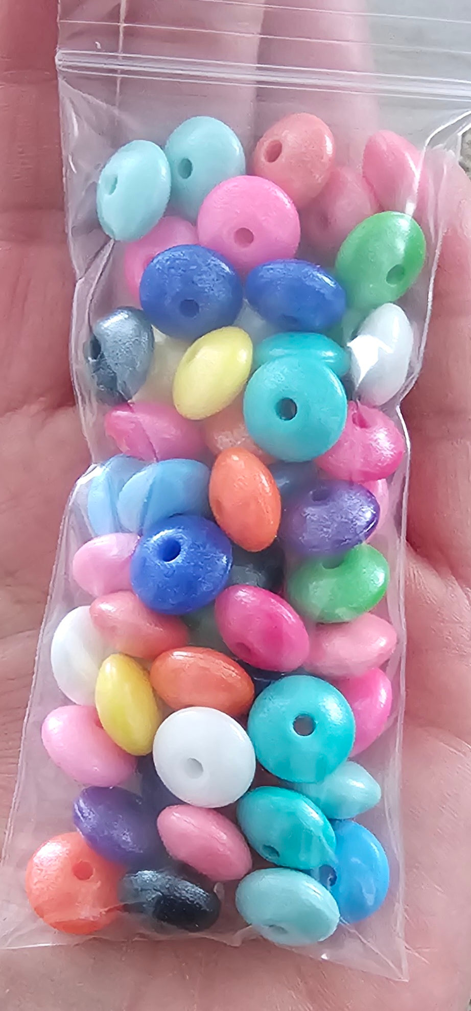 New opal lentils spacers beads mix