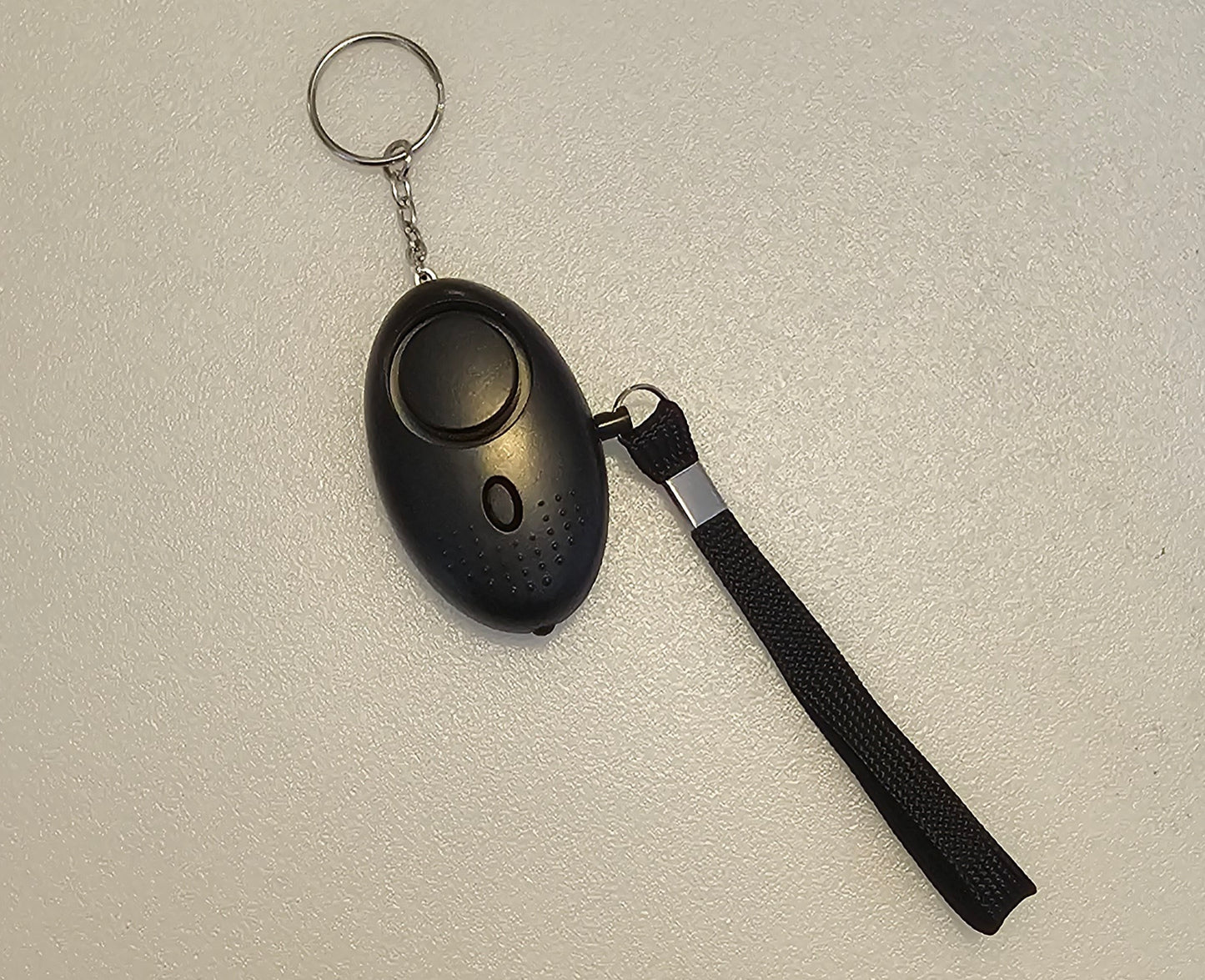 Safety keychain alarm with light BLACK