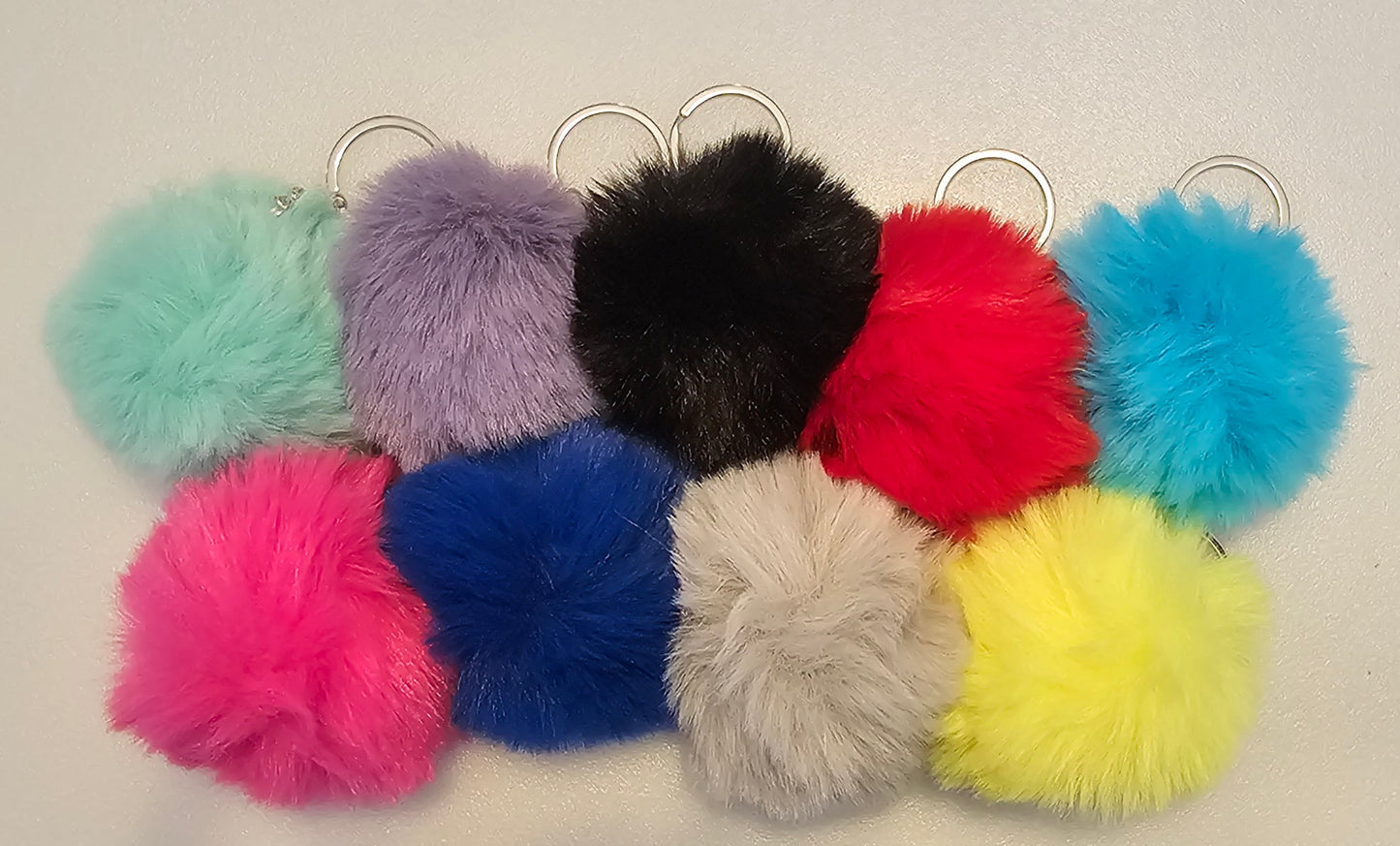 New Keychain pom poms DELUXE full and fluffy great quality