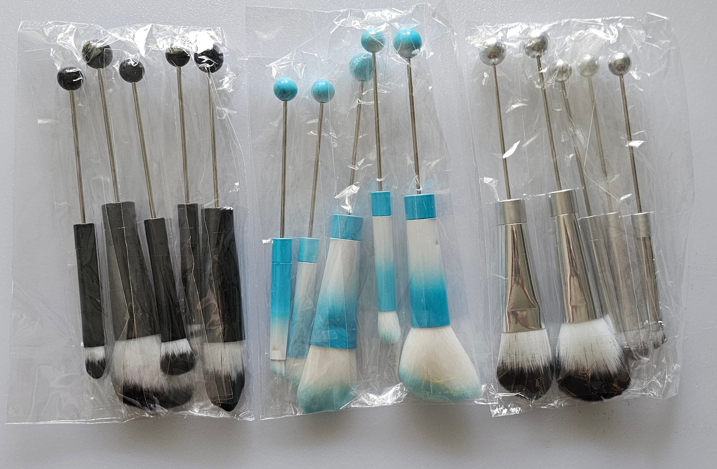 5 pack beadable makeup brush sets