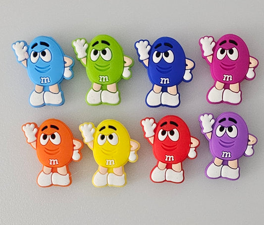New color pack 8 count candy focal beads
