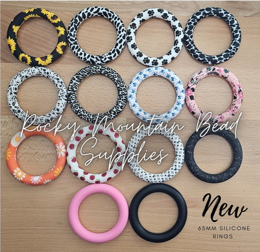 Beadable silicone 0 rings 65mm