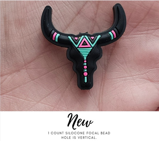 1 count black Aztec longhorn