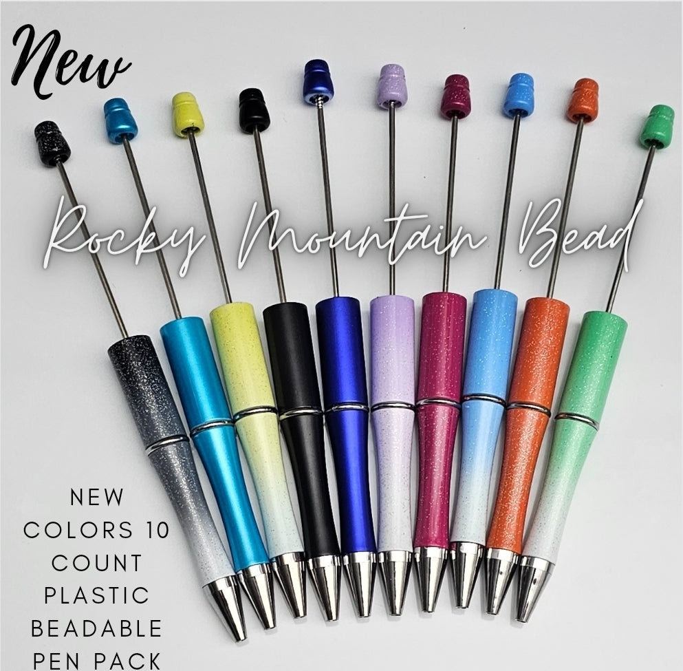 New 10 pack beadable pen pack- 2 color pack options