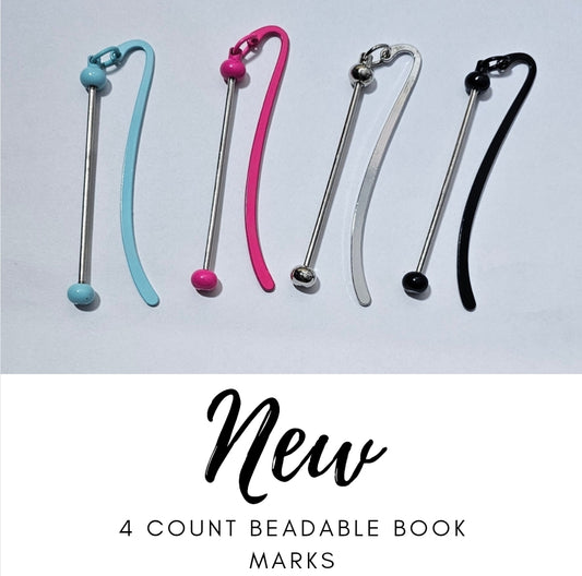 4 count beadable bookmarks