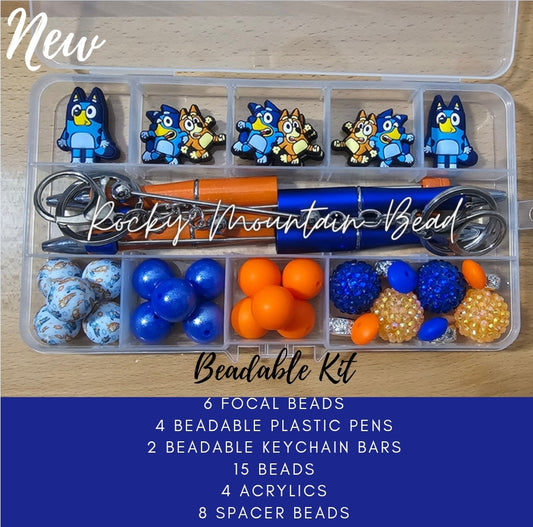 New blue pup beadable kit