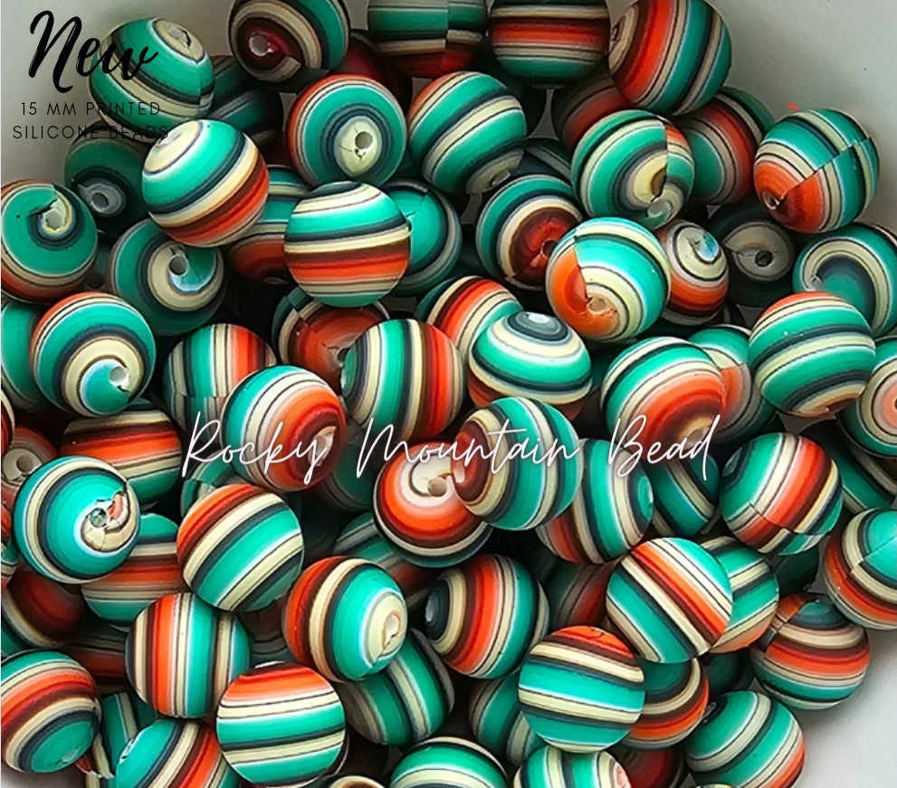 New 15mm western serpe silicone beads 1 count