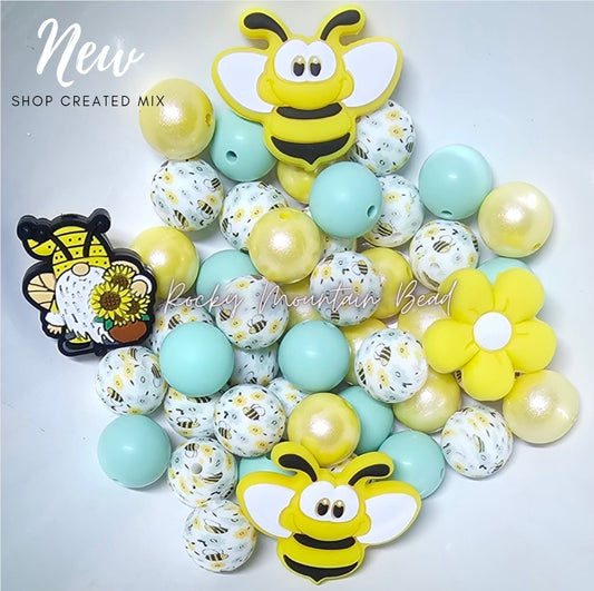 NEW summer bees flower 🌼 mix 15mm silicone