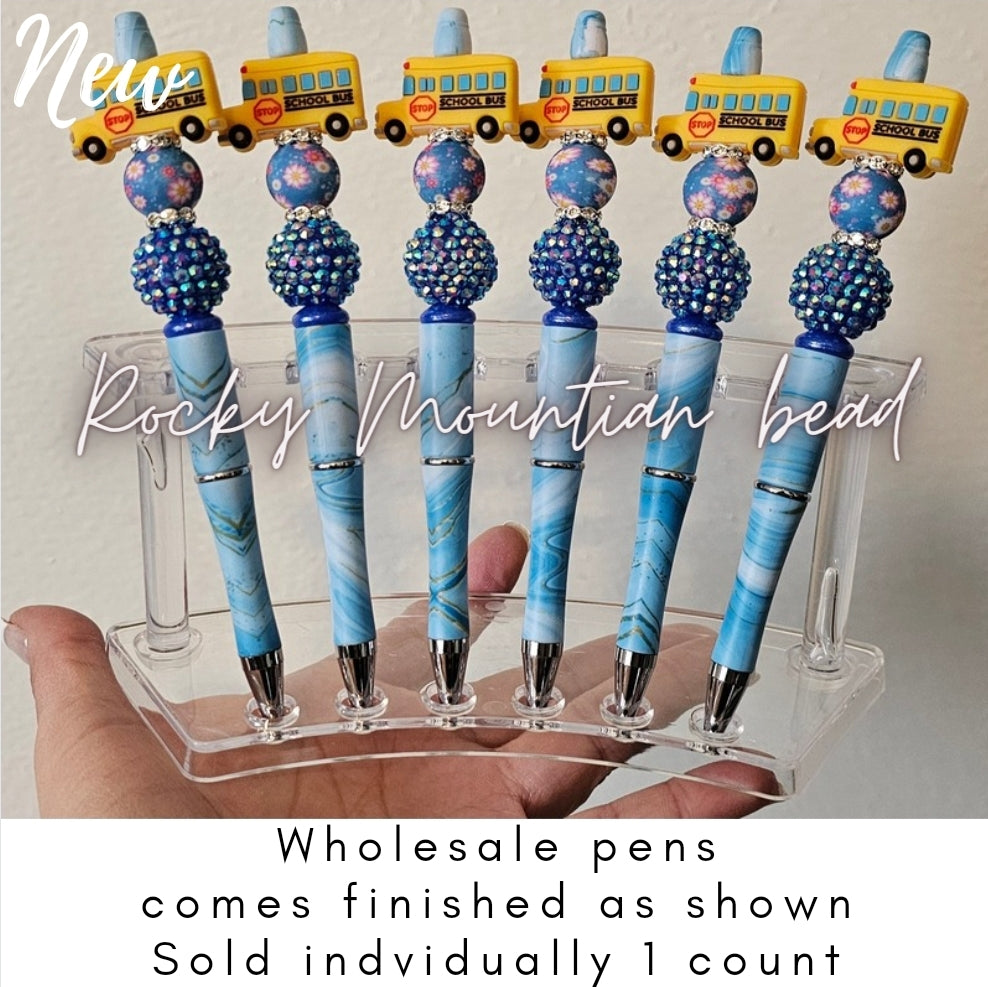 Wholsale deluxe 1 count Teacher Theme Completed Pens- come with 1 pen 1 ink refill and pen bag