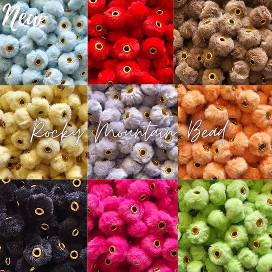 Fuzzy spacers 1 count--10 color options 16mm